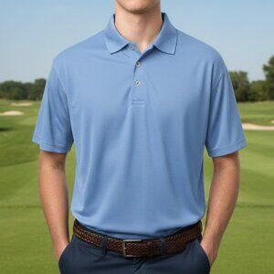 PING Golf Polo Shirt Men’s Large Blue SensorCool Performance Stretch Wicking